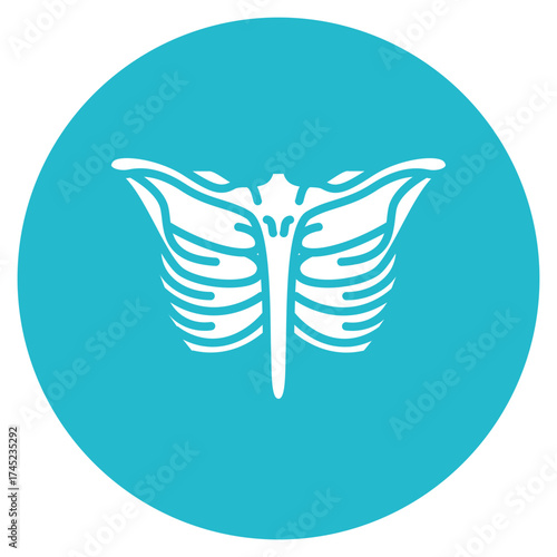 Scapula icon vector image. Can be used for Human Anatomy.