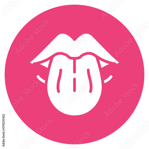 Tongue icon vector image. Can be used for Human Anatomy.