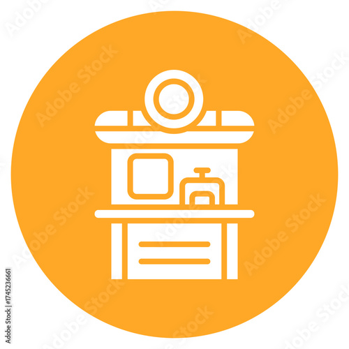 Ticket Booth icon vector image. Can be used for Amusement Park.