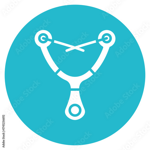 Sling Shot icon vector image. Can be used for Amusement Park.