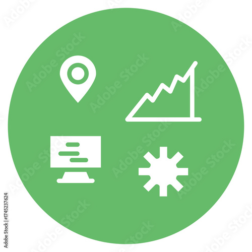 Network Efficiency icon vector image. Can be used for Networking.
