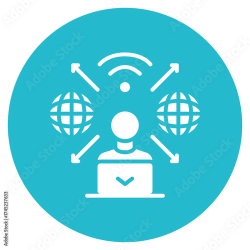 Network Availability icon vector image. Can be used for Networking.