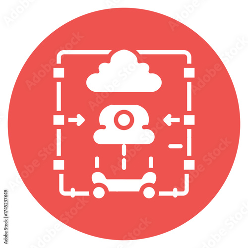 Network Integration icon vector image. Can be used for Networking.