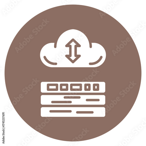 Network Data Recovery icon vector image. Can be used for Networking.