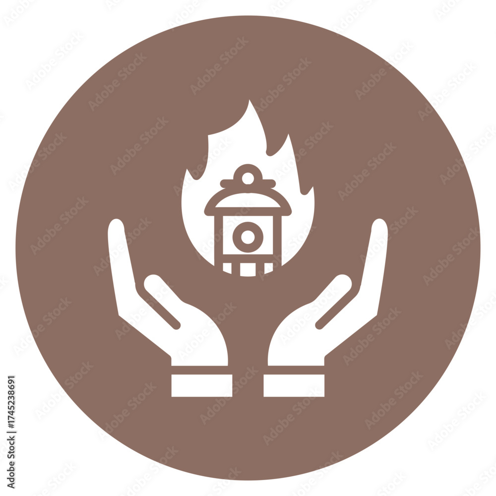 Obraz premium Fire Safety icon vector image. Can be used for Risk Management.