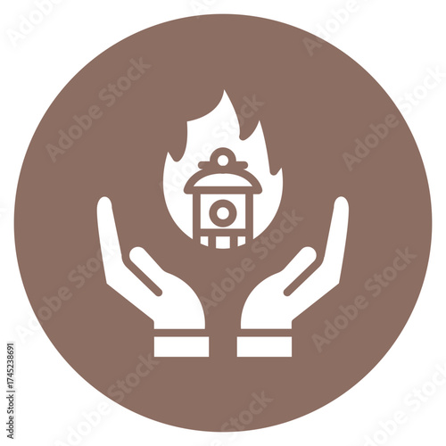 Fire Safety icon vector image. Can be used for Risk Management.