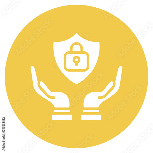 Information Security icon vector image. Can be used for Risk Management.