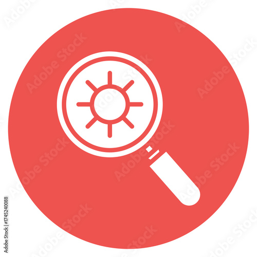 Microbe Magnifier icon vector image. Can be used for Infectious Diseases.