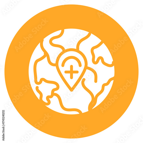 Outbreak Map icon vector image. Can be used for Infectious Diseases.