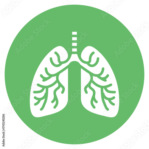 Infected Lungs icon vector image. Can be used for Infectious Diseases.