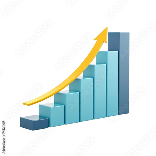Blue tone business growth chart with yellow arrow pointing up, financial bar graph Free Download Blue tone business growth chart with yellow arrow pointing up, financial bar graph - GFXLoad