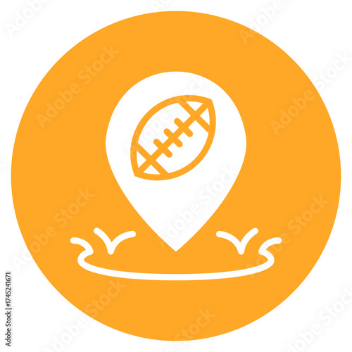 Rugby Location icon vector image. Can be used for Rugby.