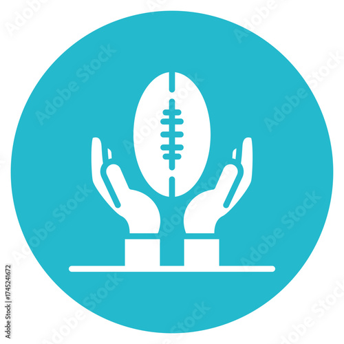 Rugby Match Date icon vector image. Can be used for Rugby.
