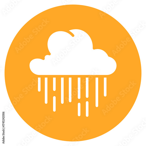 Ocean Rain icon vector image. Can be used for Ocean.