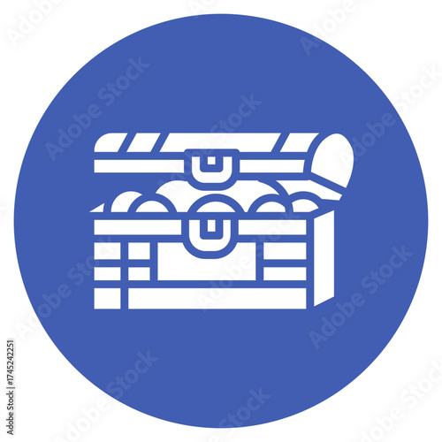 Treasure icon vector image. Can be used for Ocean.