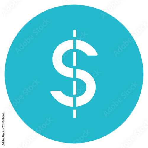 Dollar icon vector image. Can be used for Supermarket.