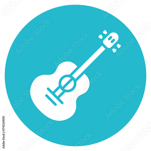 Guitar icon vector image. Can be used for Instrument.
