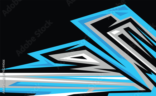 Illustration Vector graphic of Abstract Racing Stripes Background fit for Racing Design etc.