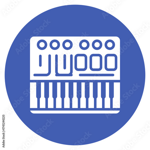 Synthesizer icon vector image. Can be used for Instrument.