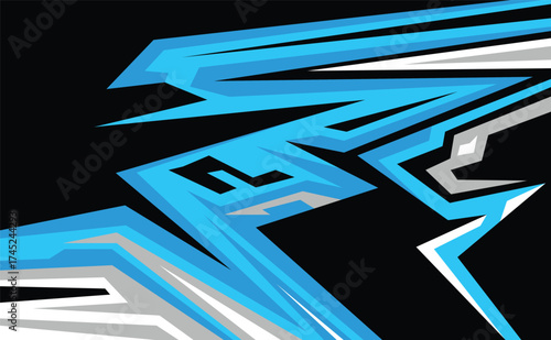 Illustration Vector graphic of Abstract Racing Stripes Background fit for Racing Design etc.