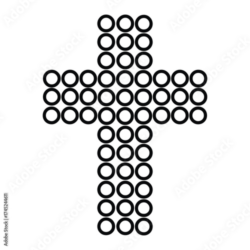 Vector Cross symbol, Christian cross vector design, Religious clipart, Easter cross sign