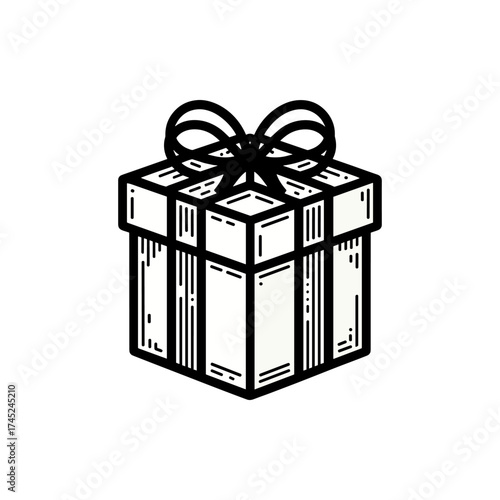 A beautifully wrapped gift box with a ribbon, symbolizing celebration and joy