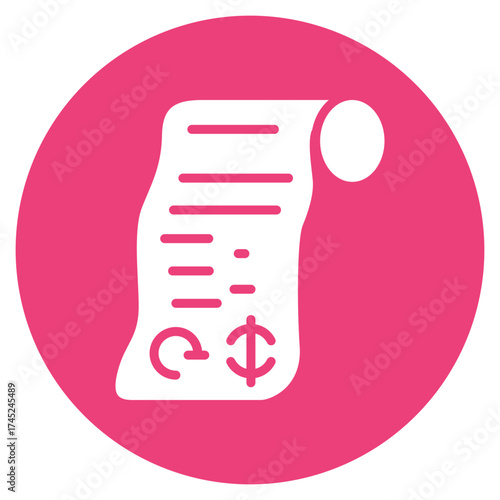 Receipt icon vector image. Can be used for Shoemaker.