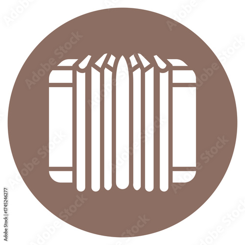 Accordion icon vector image. Can be used for Oktoberfest.