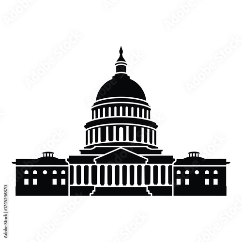Capitol building silhouette government architecture