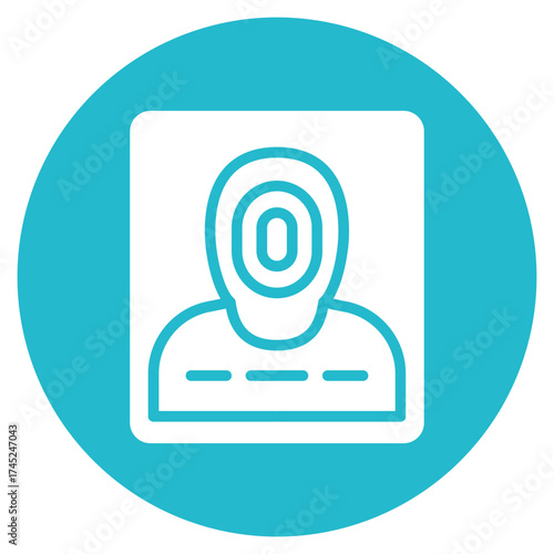 Verified Biometric icon vector image. Can be used for Biometrics.