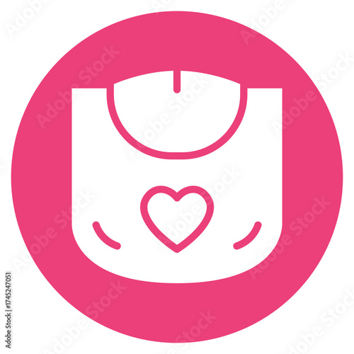 Baby Bib icon vector image. Can be used for Baby Shower.