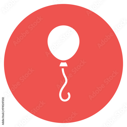 Balloon icon vector image. Can be used for Baby Shower.