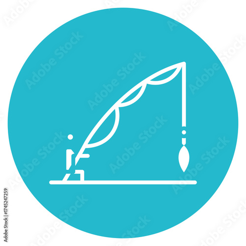 Fishing icon vector image. Can be used for Baby Shower.