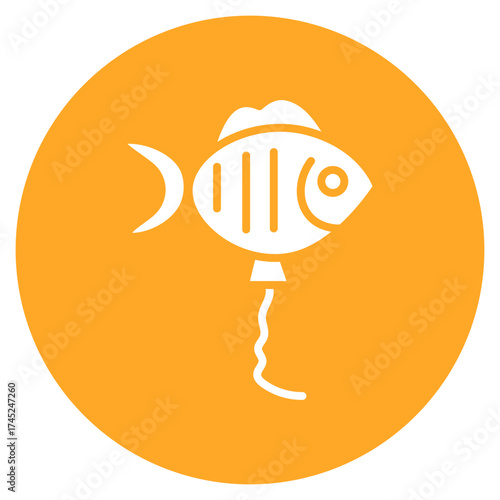 Fish Balloon icon vector image. Can be used for Baby Shower.