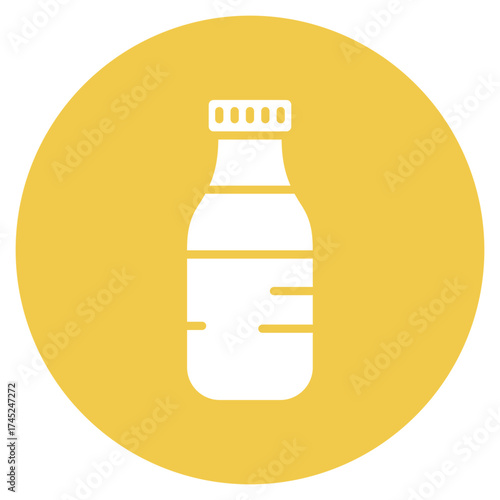 Milk Bottle icon vector image. Can be used for Baby Shower.