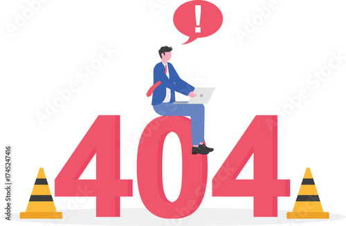 Website under construction page concept with people characters.
