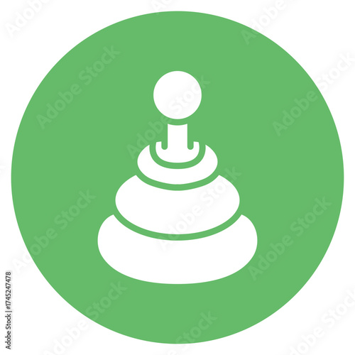 Toy Top icon vector image. Can be used for Baby Shower.