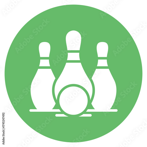 Bowling 3 Pins icon vector image. Can be used for Bowling.