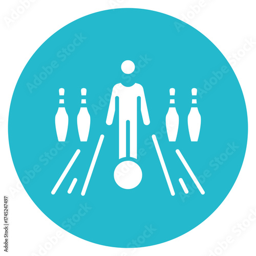 Bowling Lane icon vector image. Can be used for Bowling.