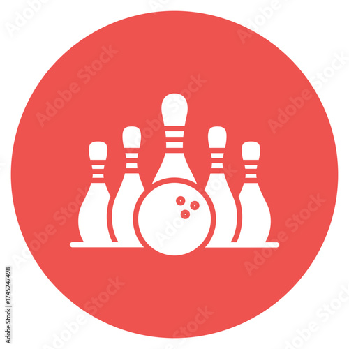 Bowling League icon vector image. Can be used for Bowling.
