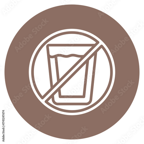 Drinks Not Allowed icon vector image. Can be used for Bowling.