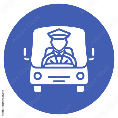 Bus Driver icon vector image. Can be used for Diversity.
