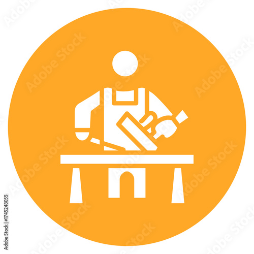 Carpenter icon vector image. Can be used for Diversity.