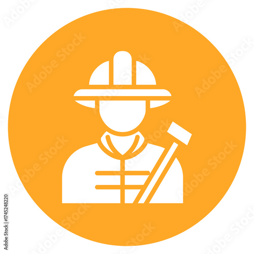 Firefighter icon vector image. Can be used for Diversity.
