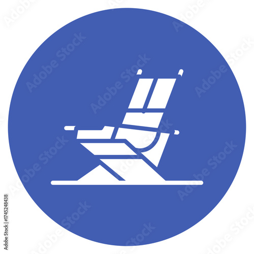 Beach Chair icon vector image. Can be used for Beach Resort.
