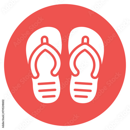 Flipflops icon vector image. Can be used for Beach Resort.
