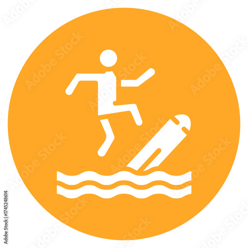 Kick Board icon vector image. Can be used for Beach Resort.
