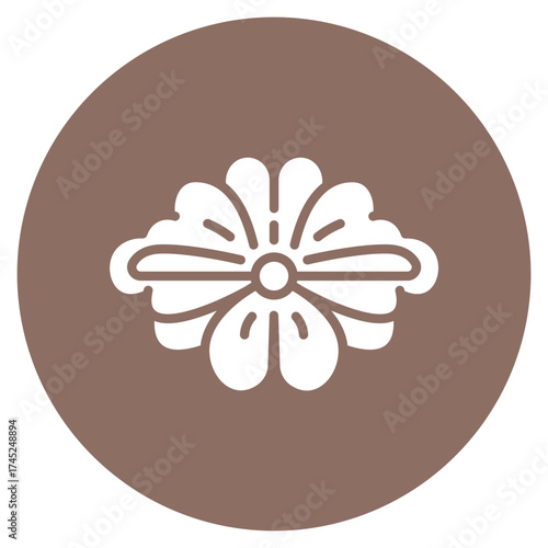 Brooch icon vector image. Can be used for Luxury.