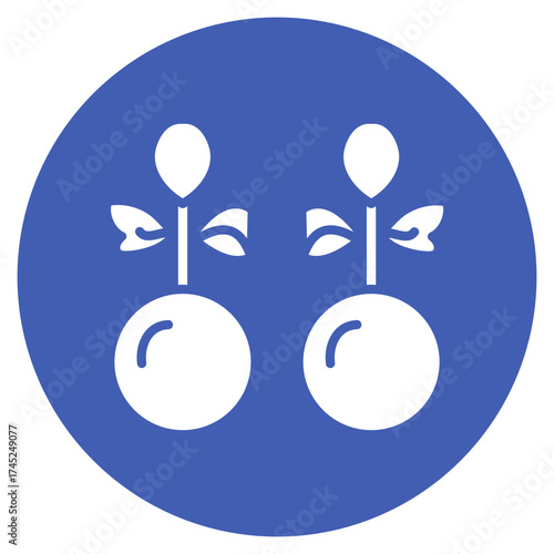 Earrings icon vector image. Can be used for Luxury.