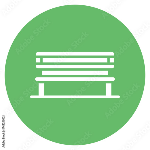 Bench icon vector image. Can be used for Volleyball.